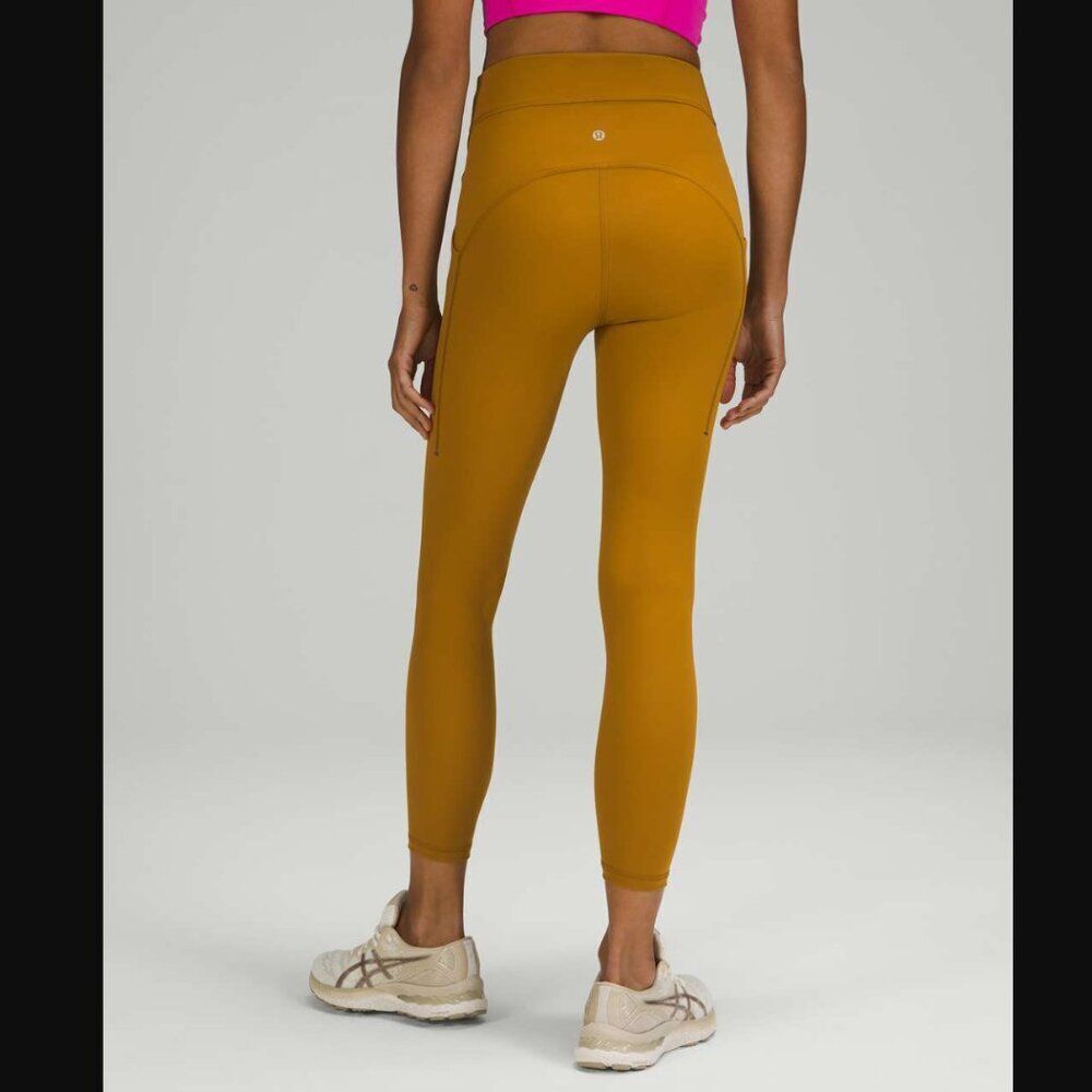Lululemon Power Thru High-Rise Tight 25" in Gold Spice | Size 8